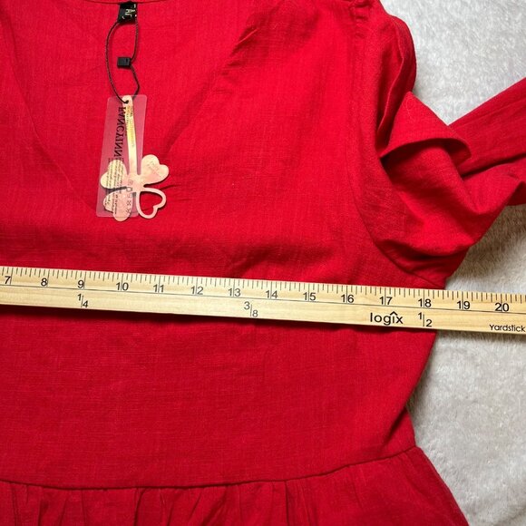 Fancy Inn‎ New Womans Size Medium Lightweight Dress With Pockets Tiered NWT - Picture 5 of 10